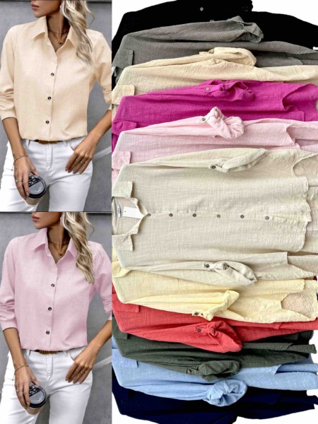 Koszule Biust do 150cm, długość 77cm  damskie Włoskie, size uni paczka 6szt,mix  kolor