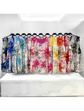 Bluzki Biust do 140cm, długość 75cm damskie Włoskie, size uni paczka 6szt,mix  kolor