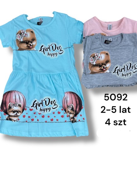 Sukienka DZIECIĘCA , Size 2-5 lat,paczka 4szt,1kolor