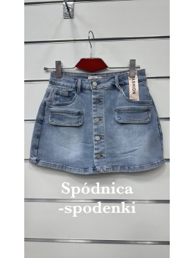 Spódnica krótka jeansowa damska , size XS-XL paczka 10szt,