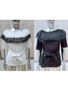 Bluzki damskie wloskie, Size uni ,paczka 6szt,mix kolor