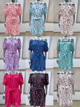 Sukienki damskie wloskie, Size uni ,paczka 6szt,mix kolor