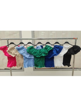Bluzki damskie wloskie, Size uni ,paczka 6szt,mix kolor