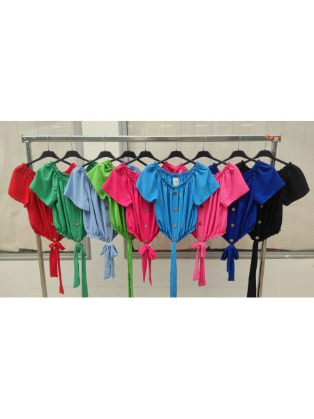 Bluzki damskie wloskie, Size uni ,paczka 6szt,mix kolor