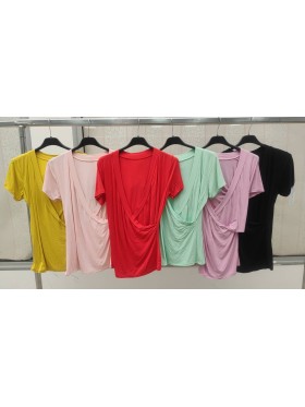 Bluzki damskie wloskie, Size uni ,paczka 6szt,mix kolor