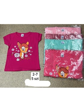 Bluzki DZIECIĘCA , Size 2-7 lat,paczka 5szt,1kolor