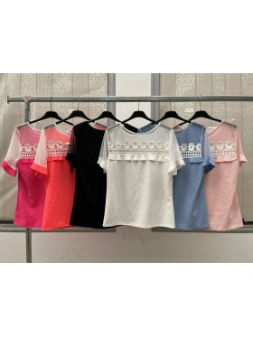 Bluzki damskie wloskie, Size uni ,paczka 6szt,mix kolor
