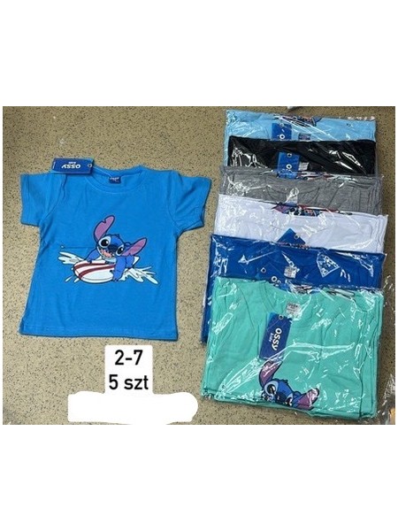 Bluzki DZIECIĘCA , Size 2-7 lat,paczka 5szt,1kolor