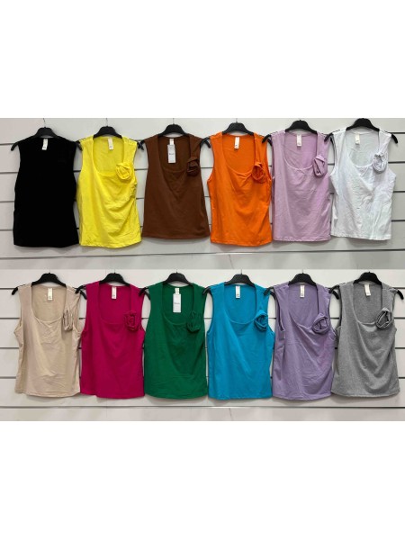 Bluzki damskie wloskie, Size uni ,paczka 6szt,mix kolor
