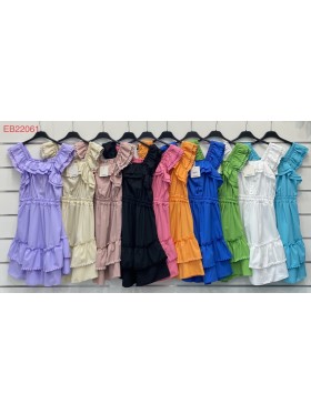 Sukienki damskie wloskie, Size uni ,paczka 6szt,mix kolor