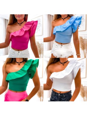 Bluzki damskie wloskie, Size uni ,paczka 6szt,mix kolor