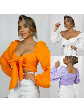 Bluzki damskie wloskie, Size uni ,paczka 6szt,mix kolor