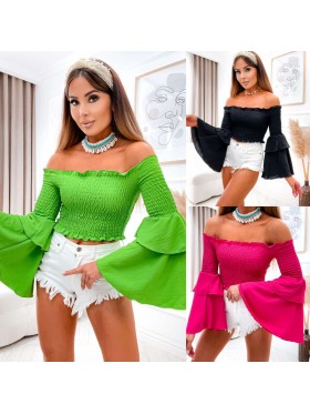 Bluzki damskie wloskie, Size uni ,paczka 6szt,mix kolor