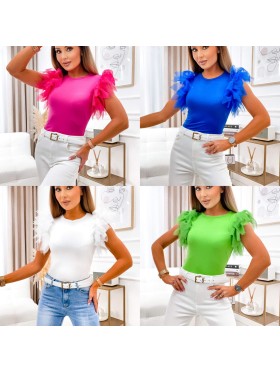 Bluzki damskie wloskie, Size uni ,paczka 6szt,mix kolor