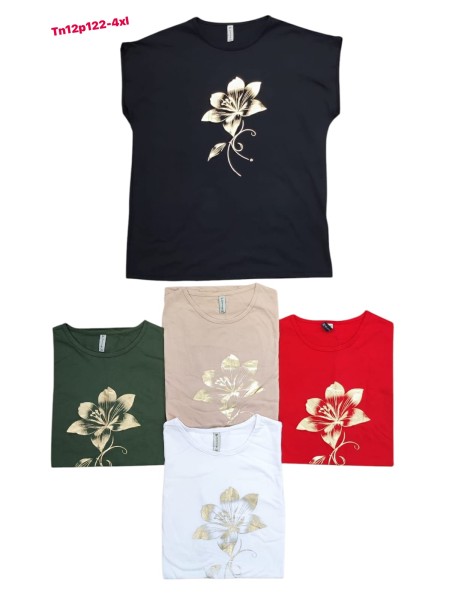 Bluzki damskie , Size 2XL-4XL,paczka 12szt,mix kolor
