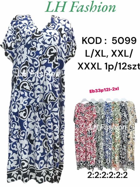 Sukienki damskie , Size L-2XL,paczka 12szt,mix kolor