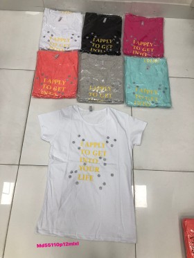 Bluzki damskie , Size m-xl , paczka 12szt , mix kolor