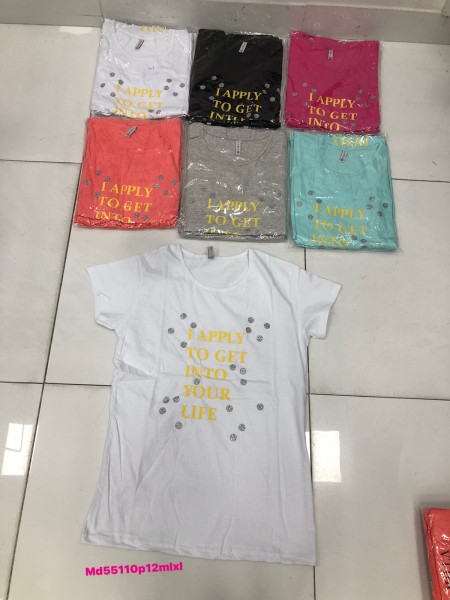 Bluzki damskie , Size m-xl , paczka 12szt , mix kolor