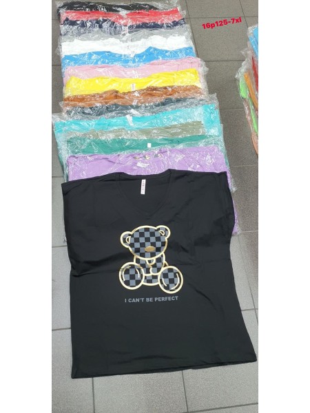 Bluzki damskie , Size 5xl-7xl , paczka 12szt , mix kolor