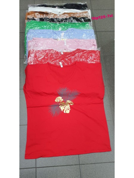 Bluzki damskie , Size 5xl-7xl , paczka 12szt , mix kolor