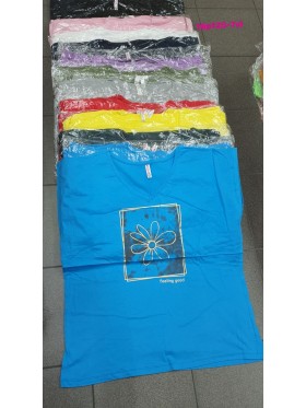 Bluzki damskie , Size 5xl-7xl , paczka 12szt , mix kolor