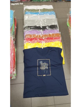 Bluzki damskie , Size 5xl-7xl , paczka 12szt , mix kolor