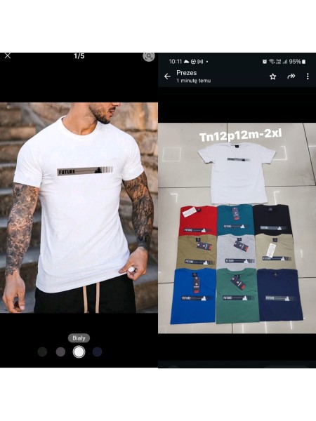 Bluzki MĘSKA , Size m-2xl , paczka 12szt , mix kolor