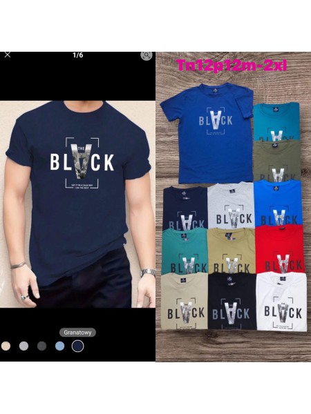 Bluzki MĘSKA , Size m-2xl , paczka 12szt , mix kolor