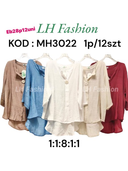 Koszule damskie , Size uni ,paczka 12szt , mix kolor