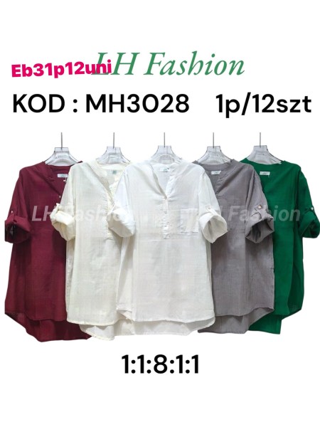 Koszule damskie , Size uni ,paczka 12szt , mix kolor