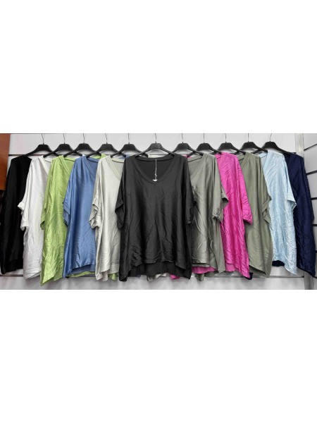 Bluzki damskie wloskie, Size uni ,paczka 6szt,mix kolor