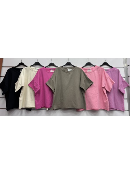 Bluzki damskie wloskie, Size uni ,paczka 6szt,mix kolor