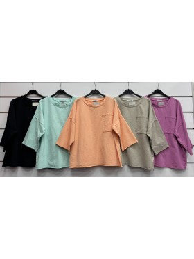 Bluzki damskie wloskie, Size uni ,paczka 6szt,mix kolor