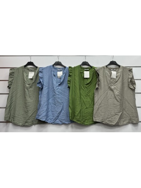 Bluzki damskie wloskie, Size uni ,paczka 6szt,mix kolor