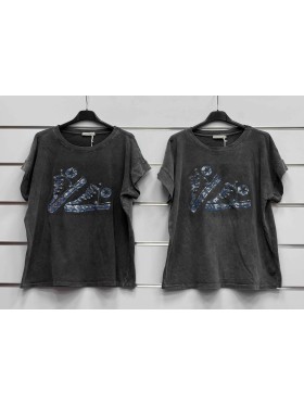 Bluzki damskie wloskie, Size uni ,paczka 6szt,mix kolor