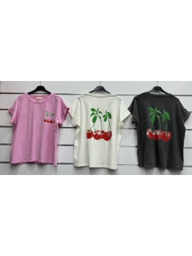 Bluzki damskie wloskie, Size uni ,paczka 6szt,mix kolor