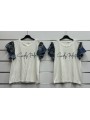 Bluzki damskie wloskie, Size uni ,paczka 6szt,mix kolor