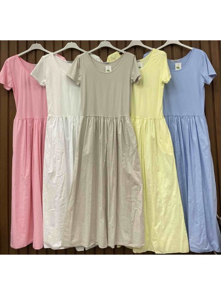 Sukienki damskie wloskie, Size uni ,paczka 6szt,mix kolor