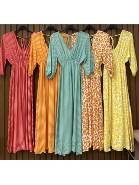 Sukienki damskie wloskie, Size uni ,paczka 6szt,mix kolor