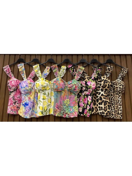 Bluzki damskie wloskie, Size uni ,paczka 6szt,mix kolor
