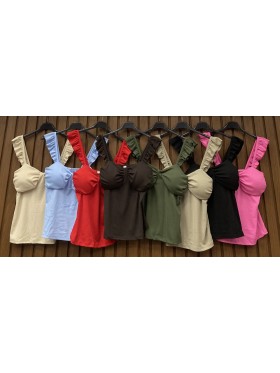 Bluzki damskie wloskie, Size uni ,paczka 6szt,mix kolor