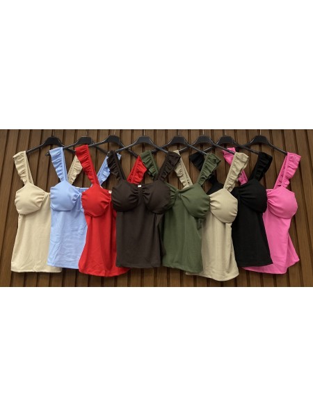 Bluzki damskie wloskie, Size uni ,paczka 6szt,mix kolor