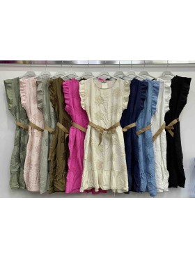 Sukienki damskie wloskie, Size uni ,paczka 6szt,mix kolor