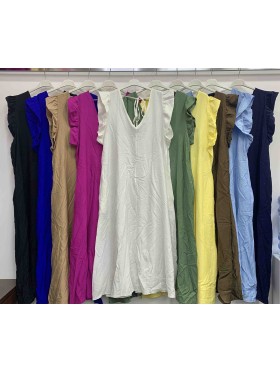 Sukienki damskie wloskie, Size uni ,paczka 6szt,mix kolor