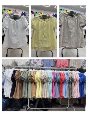 Bluzki damskie wloskie, Size uni ,paczka 6szt,mix kolor