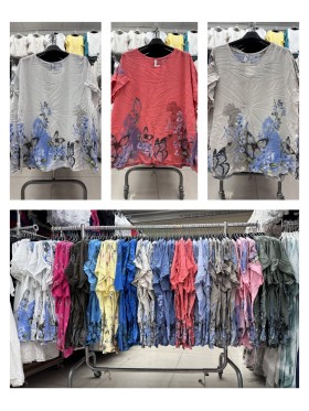 Bluzki damskie wloskie, Size uni ,paczka 6szt,mix kolor