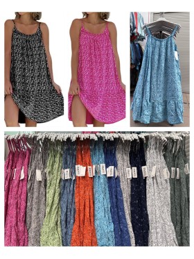Sukienki damskie wloskie, Size uni ,paczka 6szt,mix kolor