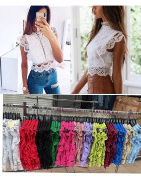 Bluzki damskie wloskie, Size uni ,paczka 6szt,mix kolor