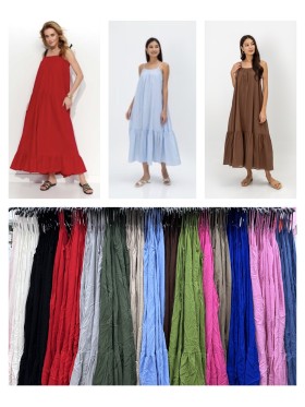 Sukienki damskie wloskie, Size uni ,paczka 6szt,mix kolor