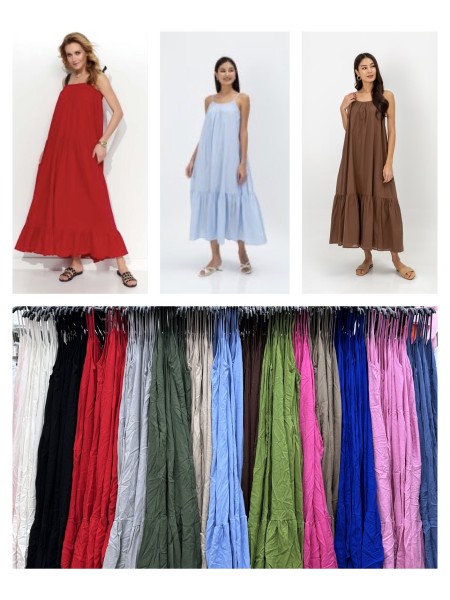Sukienki damskie wloskie, Size uni ,paczka 6szt,mix kolor